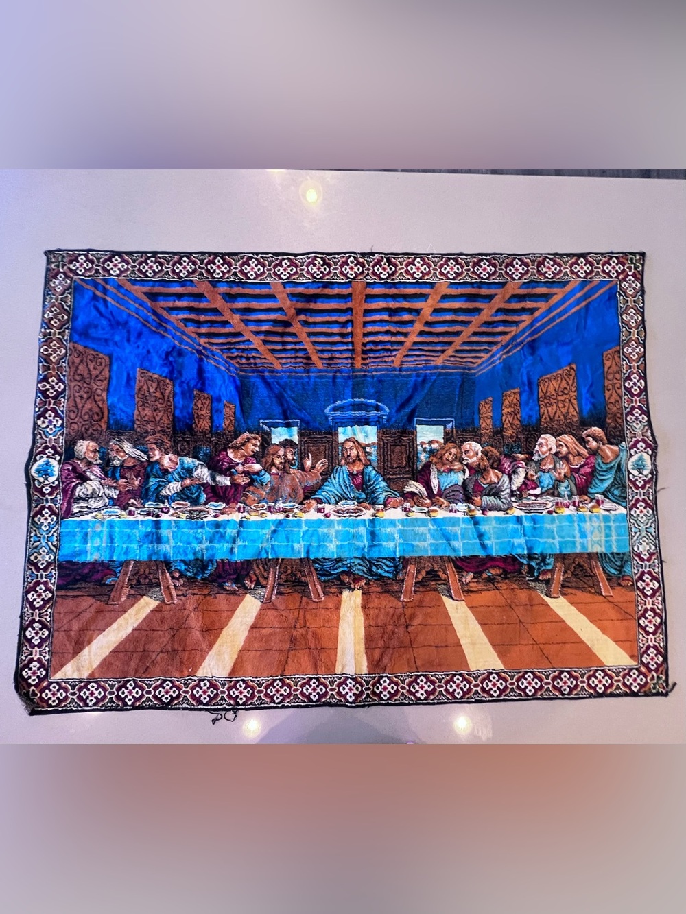 The Last Supper Wall Tapestry 54 1/2” x 39 1/2” Vintage 70’s / 80’s was my Mom’s
